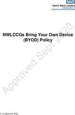 NWLCCGs Bring Your Own Device (BYOD) Policy - V1.3 September 2020 - Ealing CCG