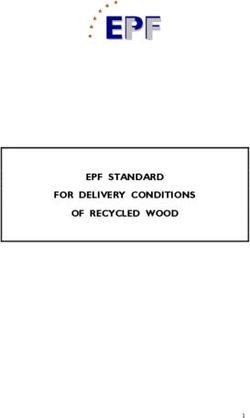 EPF STANDARD FOR DELIVERY CONDITIONS OF RECYCLED WOOD