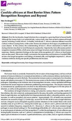 Candida albicans at Host Barrier Sites: Pattern Recognition Receptors and Beyond - MDPI