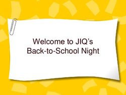 Welcome to JIQ's Back-to-School Night - Welcome to Back-to-School Night