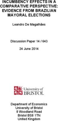 INCUMBENCY EFFECTS IN A COMPARATIVE PERSPECTIVE: EVIDENCE FROM BRAZILIAN MAYORAL ELECTIONS - Leandro De Magalhães Discussion Paper 14 / 643 24 ...