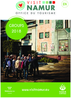 GROUPS 2018 EN - Office du Tourisme de Namur