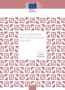 ITALY Country report SOCIAL ENTERPRISES AND THEIR ECOSYSTEMS IN EUROPE - European Union