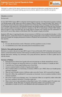 Kajokeji County Central Equatoria State - 23rd - 28th March 2020 - Humanitarian ...