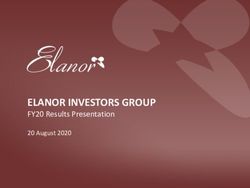 ELANOR INVESTORS GROUP - FY20 Results Presentation 20 August 2020 - Open Briefing