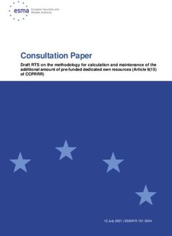 Consultation Paper Draft RTS on the methodology for calculation and maintenance of the additional amount of pre-funded dedicated own resources ...