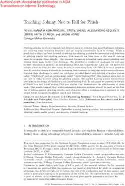 Teaching Johnny Not to Fall for Phish - PONNURANGAM KUMARAGURU, STEVE SHENG, ALESSANDRO ACQUISTI, Heinz College