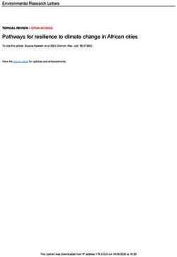 Pathways for resilience to climate change in African cities - IOPscience