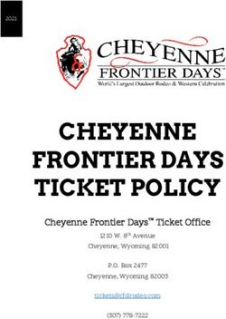 CHEYENNE FRONTIER DAYS TICKET POLICY - Cheyenne Frontier Days Ticket Office Cheyenne, Wyoming 82001