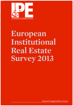 European Institutional Real Estate Survey 2013 - Research supported by Invesco