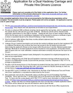 Application for a Dual Hackney Carriage and Private Hire Drivers Licence