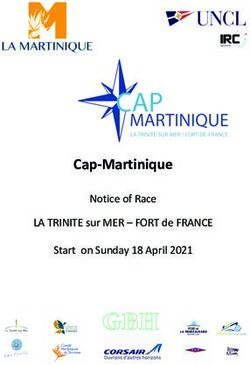 Cap-Martinique Notice of Race LA TRINITE sur MER - FORT de FRANCE Start on Sunday 18 April 2021 - UNCL