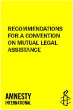 RECOMMENDATIONS FOR A CONVENTION ON MUTUAL LEGAL ASSISTANCE