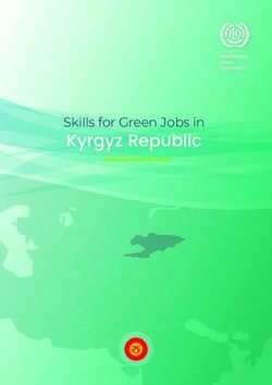 Kyrgyz Republic Skills for Green Jobs in - Partnership for Action on Green Economy