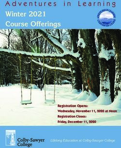 Winter 2021 Course Offerings - in Learning - Colby ...