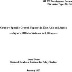 Country-Specific Growth Support in East Asia and Africa -Japan's ODA to Vietnam and Ghana-GRIPS Development Forum Discussion Paper No. 16