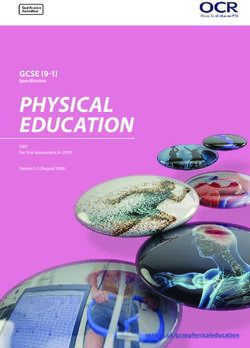 PHYSICAL EDUCATION GCSE (9-1) - Specification