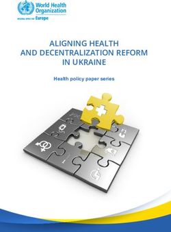 ALIGNING HEALTH AND DECENTRALIZATION REFORM IN UKRAINE - Health policy paper series