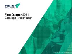 First Quarter 2021 Presentation Title in - 2021 Q1