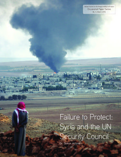 Failure to Protect: Syria and the UN Security Council - Dr. Simon Adams - Occasional Paper Series