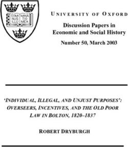 Discussion Papers in Economic and Social History - LAW IN BOLTON, 1820-1837 - Nuffield College