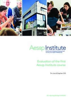 Evaluation of the first Aesop Institute course - Tim Joss & Stephen Clift ae-sop.org/aesop-institute - Repository for ...