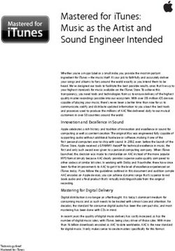 Mastered for iTunes: Music as the Artist and Sound Engineer Intended