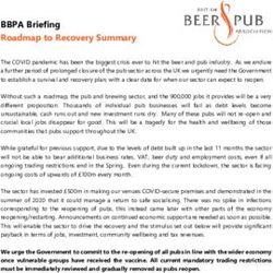 BBPA Briefing Roadmap to Recovery Summary