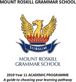 MOUNT ROSKILL GRAMMAR SCHOOL - 2019 Year 11 ACADEMIC PROGRAMME A guide to choosing your learning pathway