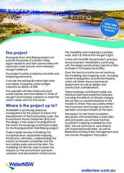 PROJECT UPDATE Wyangala Dam Wall Raising - WaterNSW