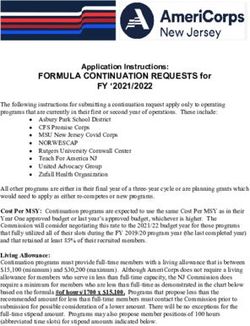FORMULA CONTINUATION REQUESTS for FY '2021/2022 - NJ.gov