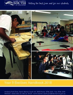Year 9 Electives Handbook 2018 - Getting the best from and for our students - Narre Warren South P-12 College