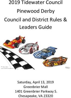 2019 Tidewater Council Pinewood Derby Council and District Rules & Leaders Guide - Saturday, April 13, 2019 Greenbrier Mall 1401 Greenbrier Parkway S.
