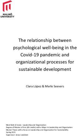 The relationship between psychological well-being in the Covid-19 pandemic and organizational processes for sustainable development - DIVA