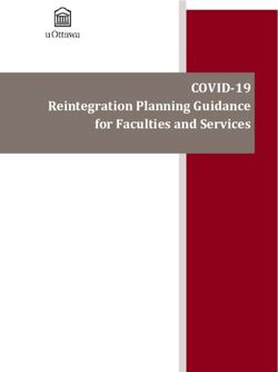COVID 19 Reintegration Planning Guidance for Faculties and Services - uOttawa