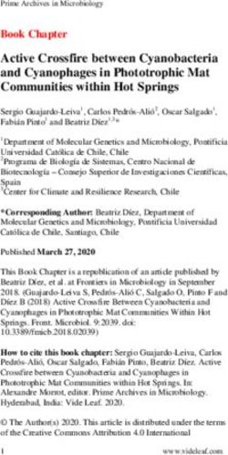 Book Chapter Active Crossfire between Cyanobacteria and Cyanophages in Phototrophic Mat Communities within Hot Springs - Vide Leaf