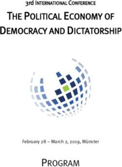 THE POLITICAL ECONOMY OF DEMOCRACY AND DICTATORSHIP - PROGRAM - 3rd INTERNATIONAL CONFERENCE