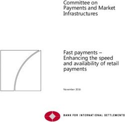Committee on Payments and Market Infrastructures Fast payments - Enhancing the speed and availability of retail payments