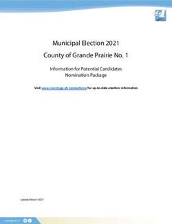 Municipal Election 2021 County of Grande Prairie No. 1 - Information for Potential Candidates Nomination Package