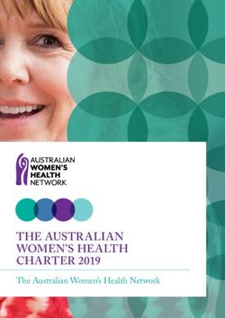 THE AUSTRALIAN WOMEN'S HEALTH CHARTER 2019 - The Australian Women's Health Network