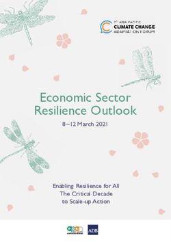 Economic Sector Resilience Outlook - 8-12 March 2021 Enabling Resilience for All The Critical Decade to Scale-up Action - Asia Pacific Adaptation ...