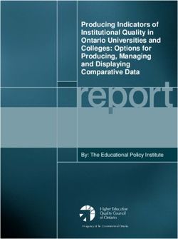 Producing Indicators of Institutional Quality in Ontario Universities and Colleges: Options for Producing, Managing and Displaying Comparative ...