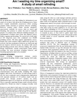 Am I wasting my time organizing email? A study of email refinding