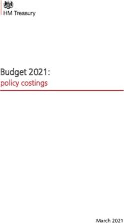 Budget 2021: policy costings - March 2021 - Gov.uk