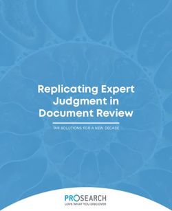 Replicating Expert Judgment in Document Review - TAR SOLUTIONS FOR A NEW DECADE - ProSearch