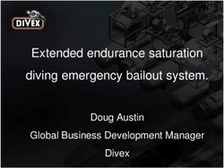 Extended endurance saturation diving emergency bailout system - Doug Austin Global Business Development Manager Divex