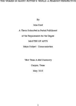 THE WOMEN IN HARRY POTTER'S WORLD: A FEMINIST PERSPECTIVE MASTER OF ARTS - By Julia Greif A Thesis Submitted in Partial Fulfillment of the ...