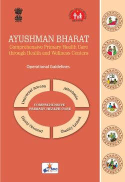 AYUSHMAN BHARAT: Comprehensive Primary Health Care through Health and Wellness Centers