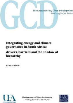 Integrating energy and climate governance in South Africa: drivers, barriers and the shadow of hierarchy - Babette Never