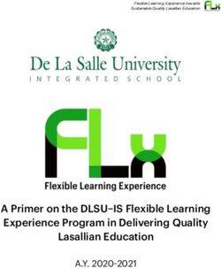A Primer on the DLSU-IS Flexible Learning Experience Program in ...